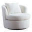 Fauteuil demi-tonneau pivotant super doux avec coussin 33 po Nahjee Lyquinn-1107536403