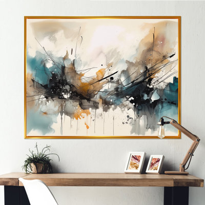 «Green and Cream Abstracted Realities II», art mural abstrait sur toile
