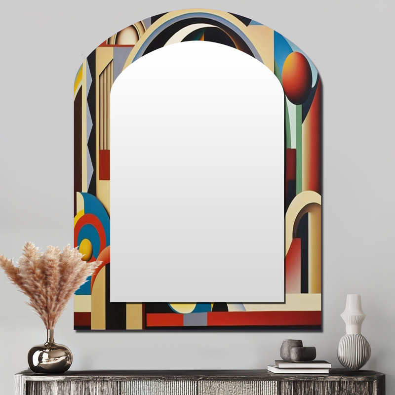 Miroir mural circulaire rétro Dynamics II, 43 po x 33 po