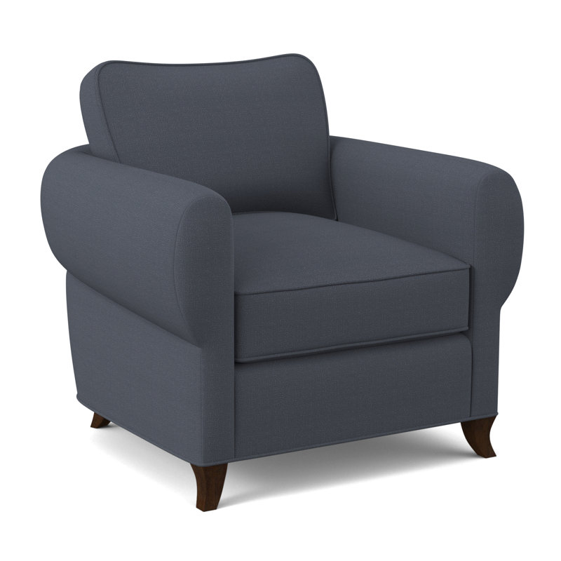 Cocoon Armchair, American Walnut, Filigree Ivory 100% Polyester