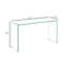 Console de salon transparente avec coins arrondis - élégante et pratique Facile à nettoyer, à entretenir pour une table transparente Surface d'apparence polyvalente et simple