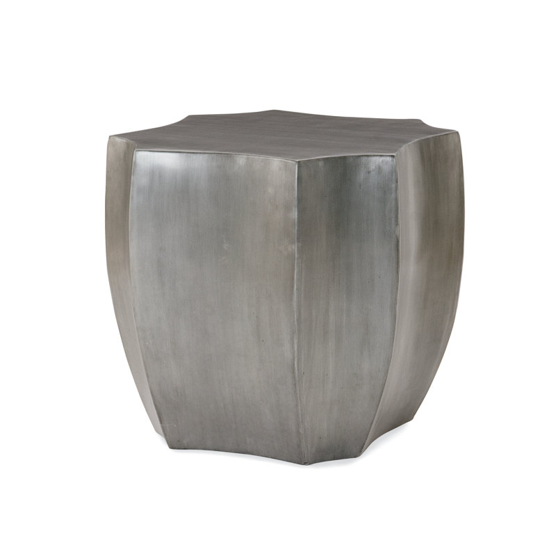 Grand Tour Stone End Table, Zinc