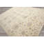 Tapis Oushak en laine ivoire et gris, noué à la main, style Arts & Crafts, 2,46 m x 3,05 m