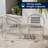 Johannette Round Aluminum Indoor-Outdoor Restaurant Dining Table Set with 4 Slat Back Chairs-93389844-93389841
