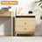 3 - Drawer Nightstand, 24“ W Wood Bedside Table With Built-In Outlets And Solid Wood Legs(Set Of 2)-76430201-76430150