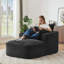 Fauteuil d'appoint méridienne en velours côtelé rayé de 115 cm, canapé-lit une place compressible-808345528