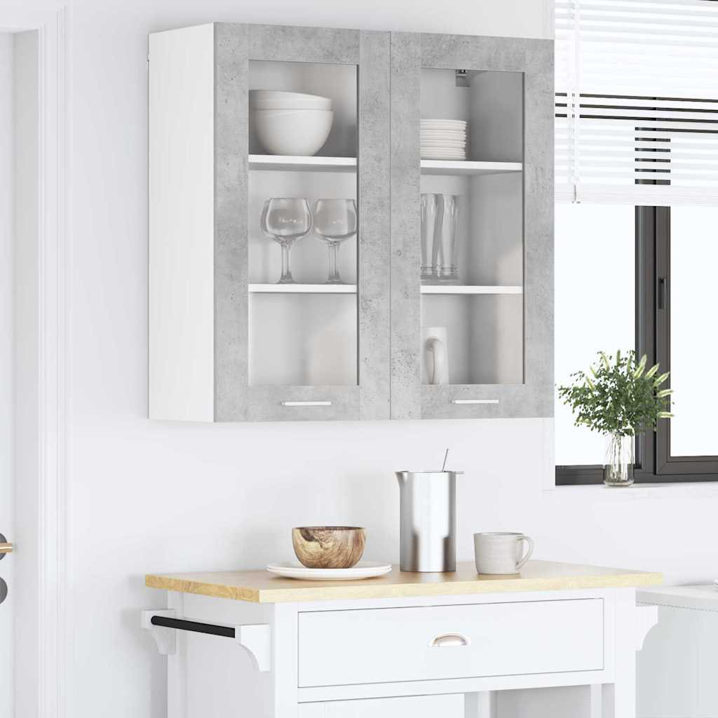 Vidaxl Hanging Cabinet With Storage Riga Grey Sonoma 60 X 31 X 80 Cm