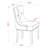 5 Piece Dinette Set Includes a Round Dining Table with Pedestal and 4 Brown Linen Fabric Upholstered Parson Chairs, Linen White-829829250-829829251-880304328