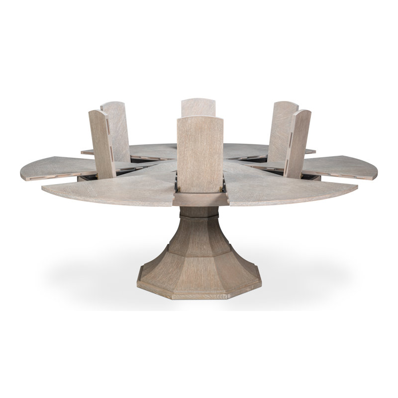 Giselle Round Dining Table, Moonskin, 30"H x 66"L x 66"W
