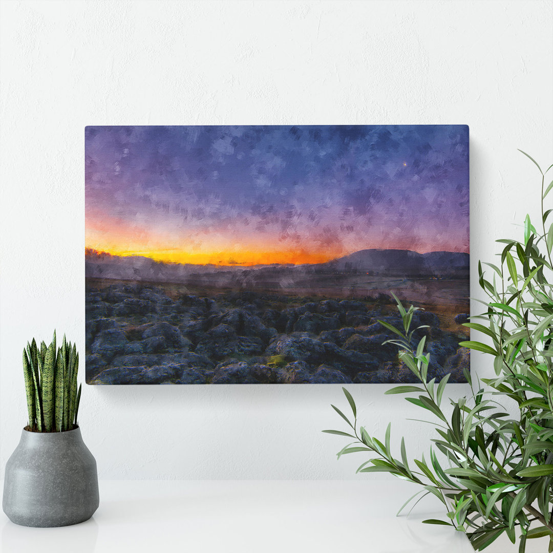 Sunrise Over The Yorkshire Dales Painting - Wrapped Canvas