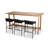 Knightly Rectangular Teak Outdoor Bar Table With Umbrella Hole , 85'' in. W 34'' in. D