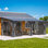 Pergolas murales avec rideaux et filet Lean-To