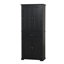 Armoire de rangement noire pour salle de bain avec portes et tiroir, tablette réglable, armoire en panneau de fibres à densité moyenne imperméable pour l'organisation de la salle de bain-121765247