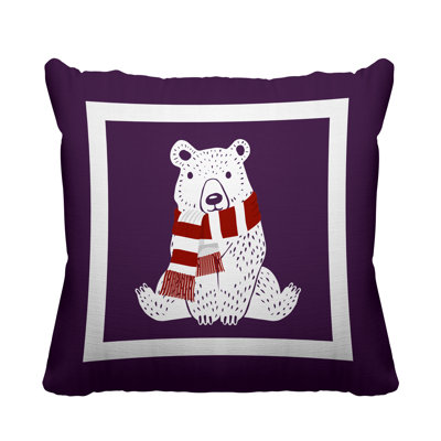 Coussin intérieur / extérieur Folk Christmas Bear