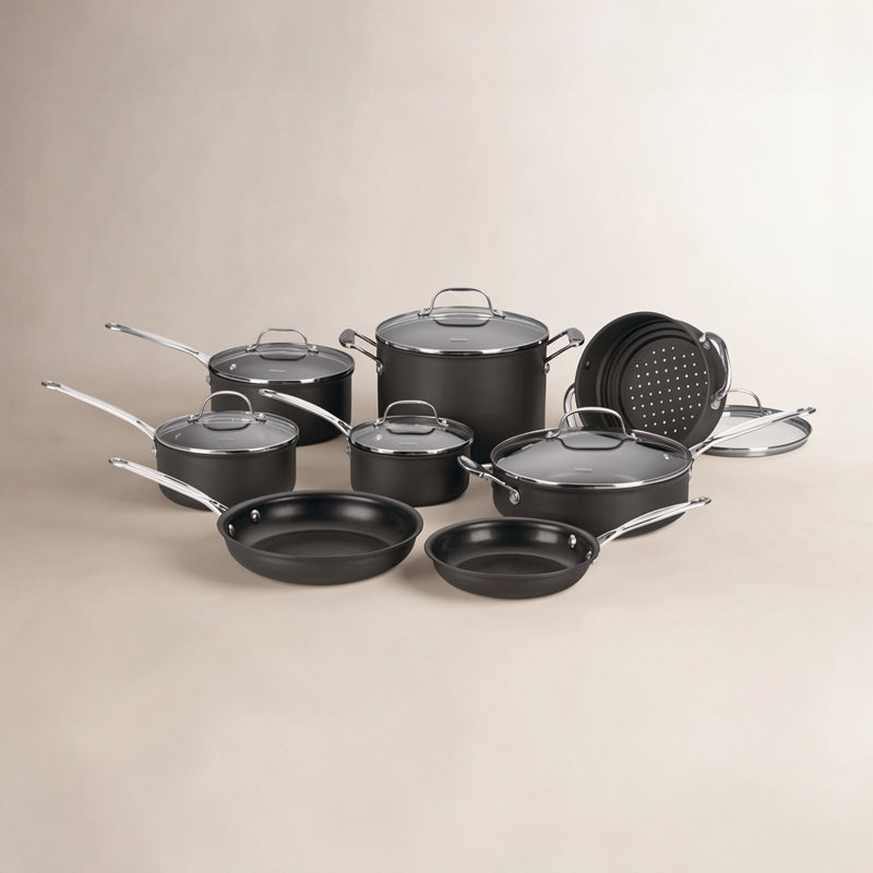 Batterie de cuisine anodisée dure 14 pièces Cuisinart Chef's Classic