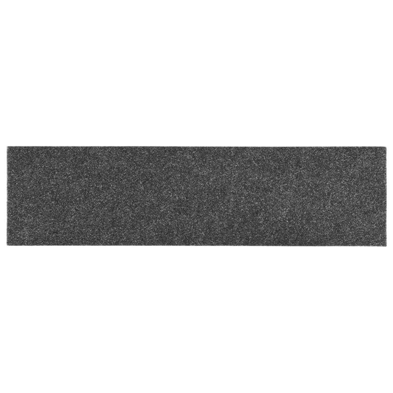 Brandun Self-adhesive Stair Mats Anthracite, Grey/Brown, 76cm x 20cm