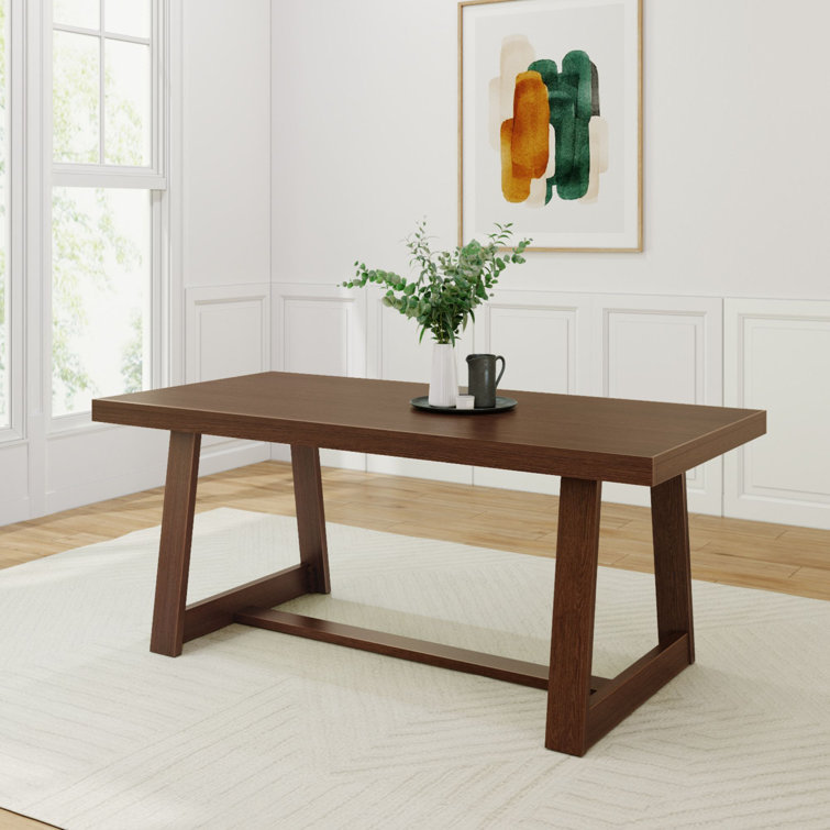 Table de salle à manger Linzy, Noyer brossé