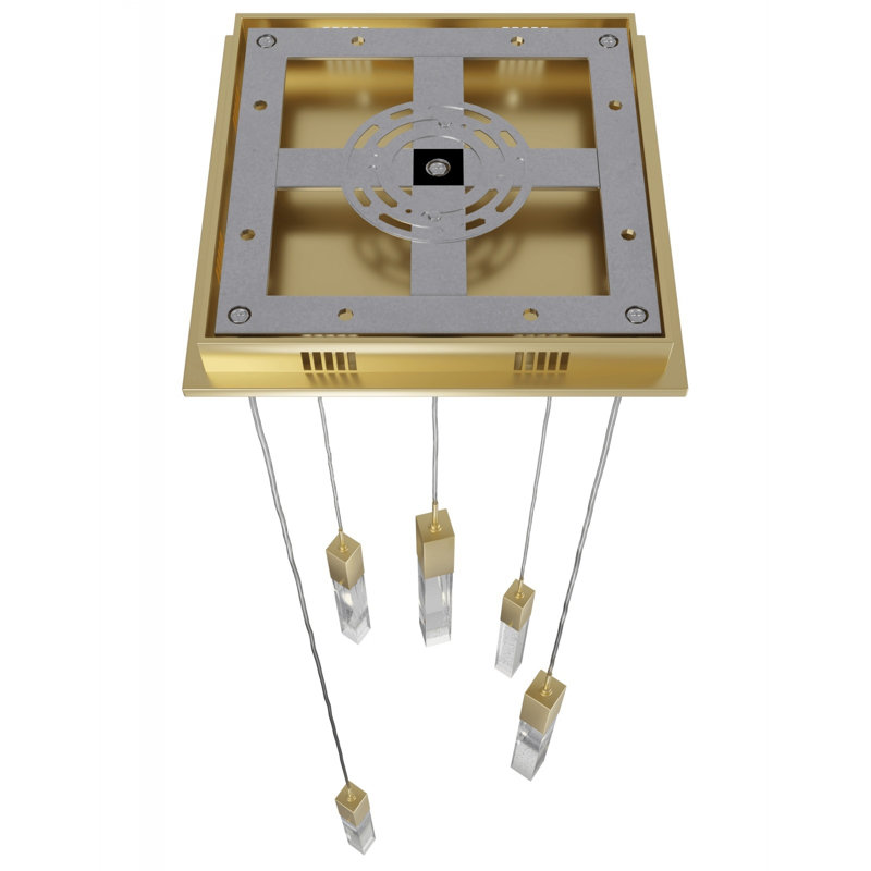 The Original Glacier Collection 5 Light Bubbled Crystal Multi Port Pendant