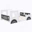 Lit plateforme classique avec roulettes en forme de voiture-381872719