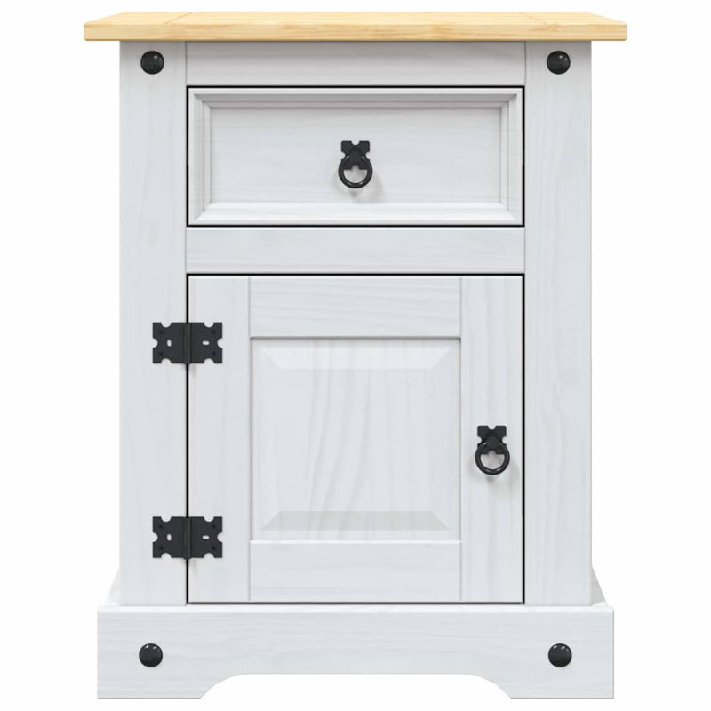 Basham Bedside Table 53 x 39 x 67 cm, White