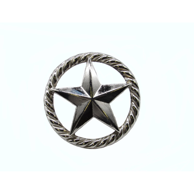Poignée fantaisie 1 1/2 po star, Nickel