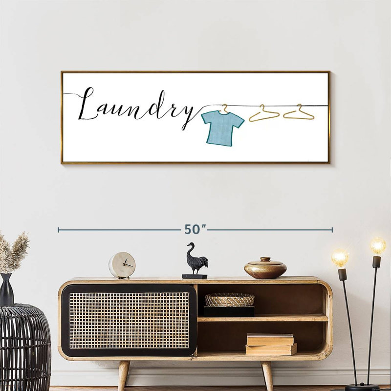 Wash And Dry I, Floating Frame Gold, 49" X 17"