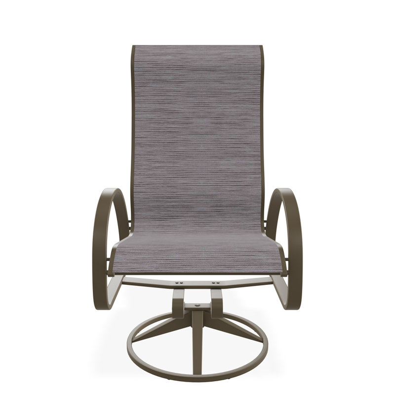 Aruba II Sling Aluminum Frame Supreme Swivel Rocker, Augustine Oyster, Beachwood