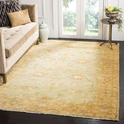Oushak Hand Knotted Wool Floral Rug