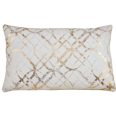 Lustrous Pillow Collection Metallic Foil Print Pillow, Cover Only