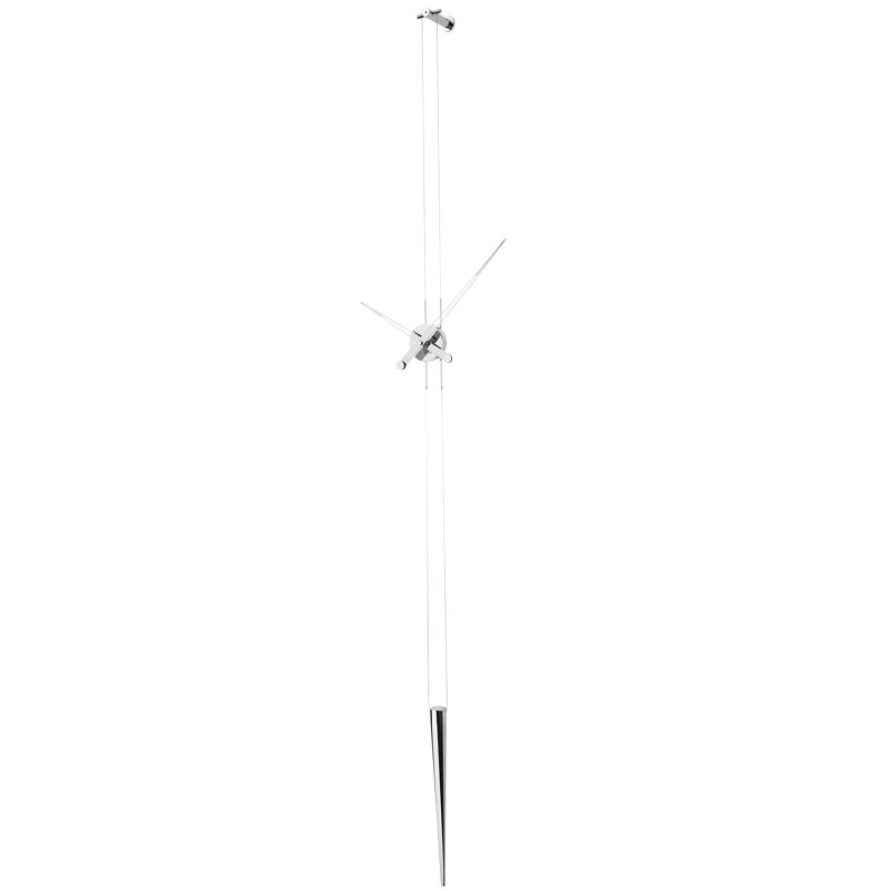 Pendulo Metal Wall Clock, Chrome