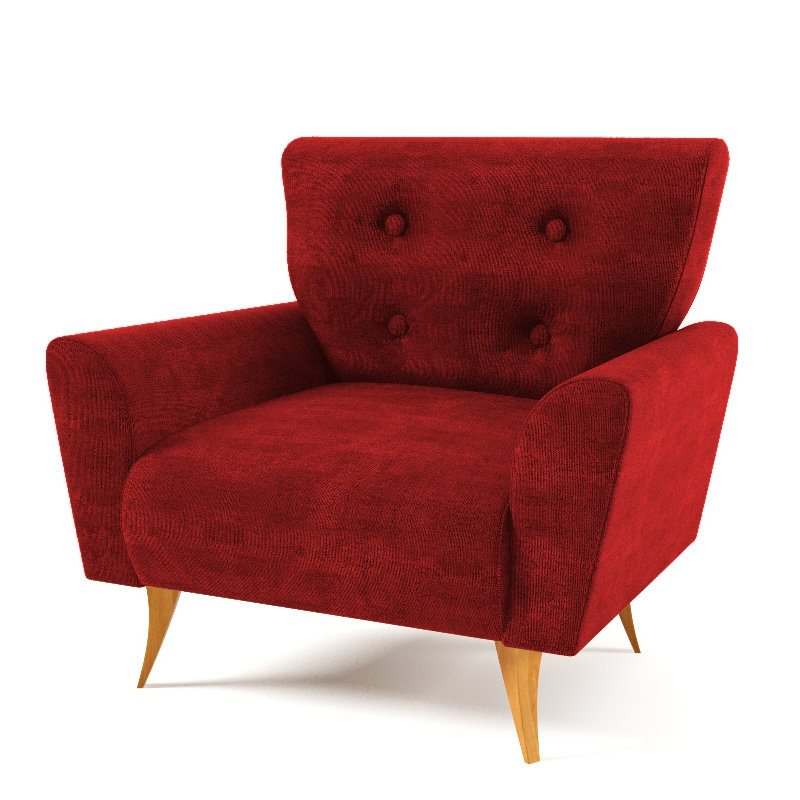 Avalon Upholstered Armchair, Red