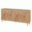 Console de rangement en bois 62,99 "avec 4 portes et tablette réglable-1015009415