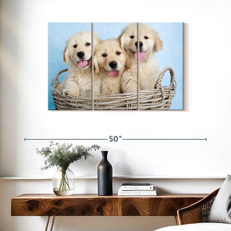 Brampt Buffy Biskit And Beau, 24" H x 38" W