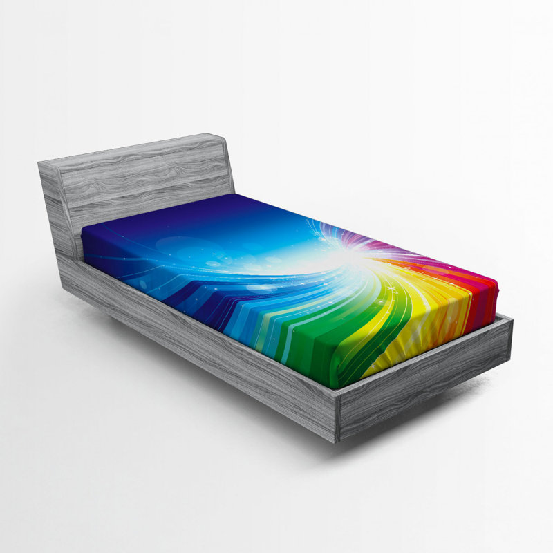 Microfiber Abstract Fitted Sheet, Twin XL Fitted Sheet