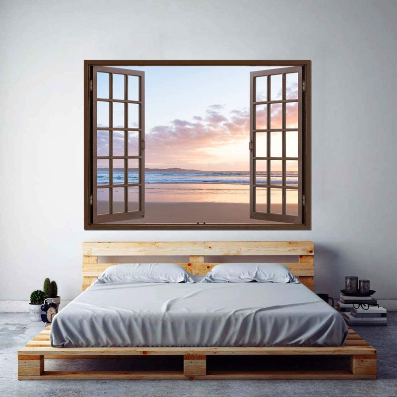 Magnifique mur de nuages et plage, L 24 po x L 32 po