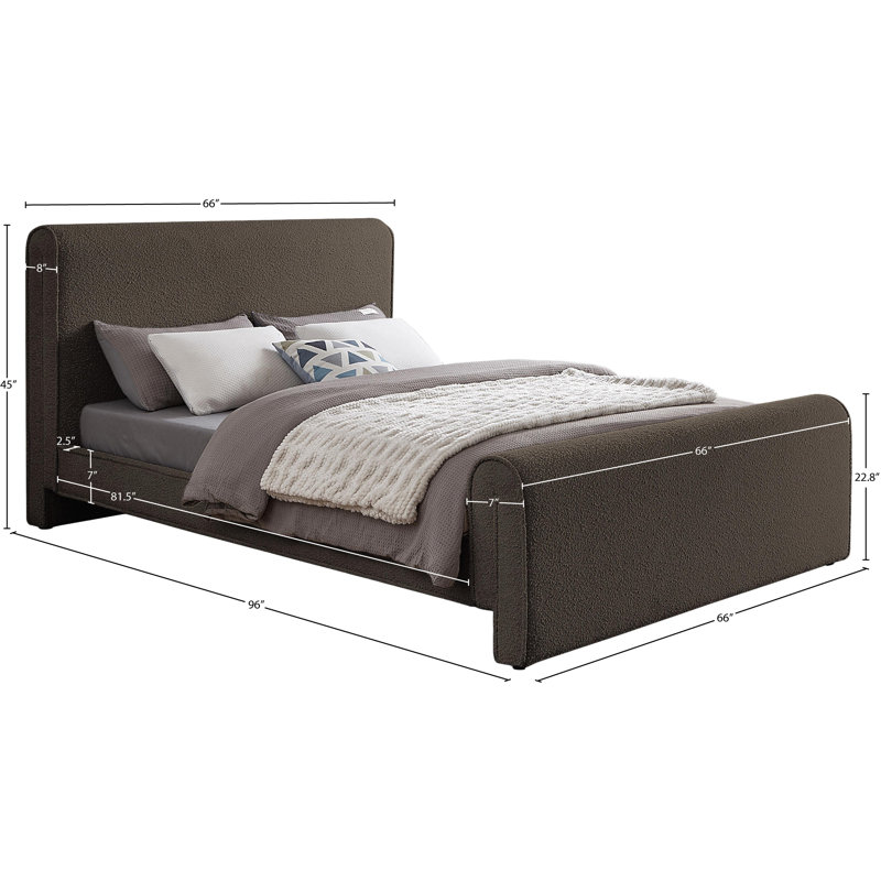 Chaylin Upholstered Bed, Brown, Queen