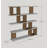 Modern White Bookshelf, 47.2 x 47.2 x 7.7 inches | 100% Melamine Coated Particle Board, Thickness: 0.7 inches | Numerous Shelves, Wall-Mountable Design | Elegant, Space-Saving Storage Solution for Home or Office-2140935596