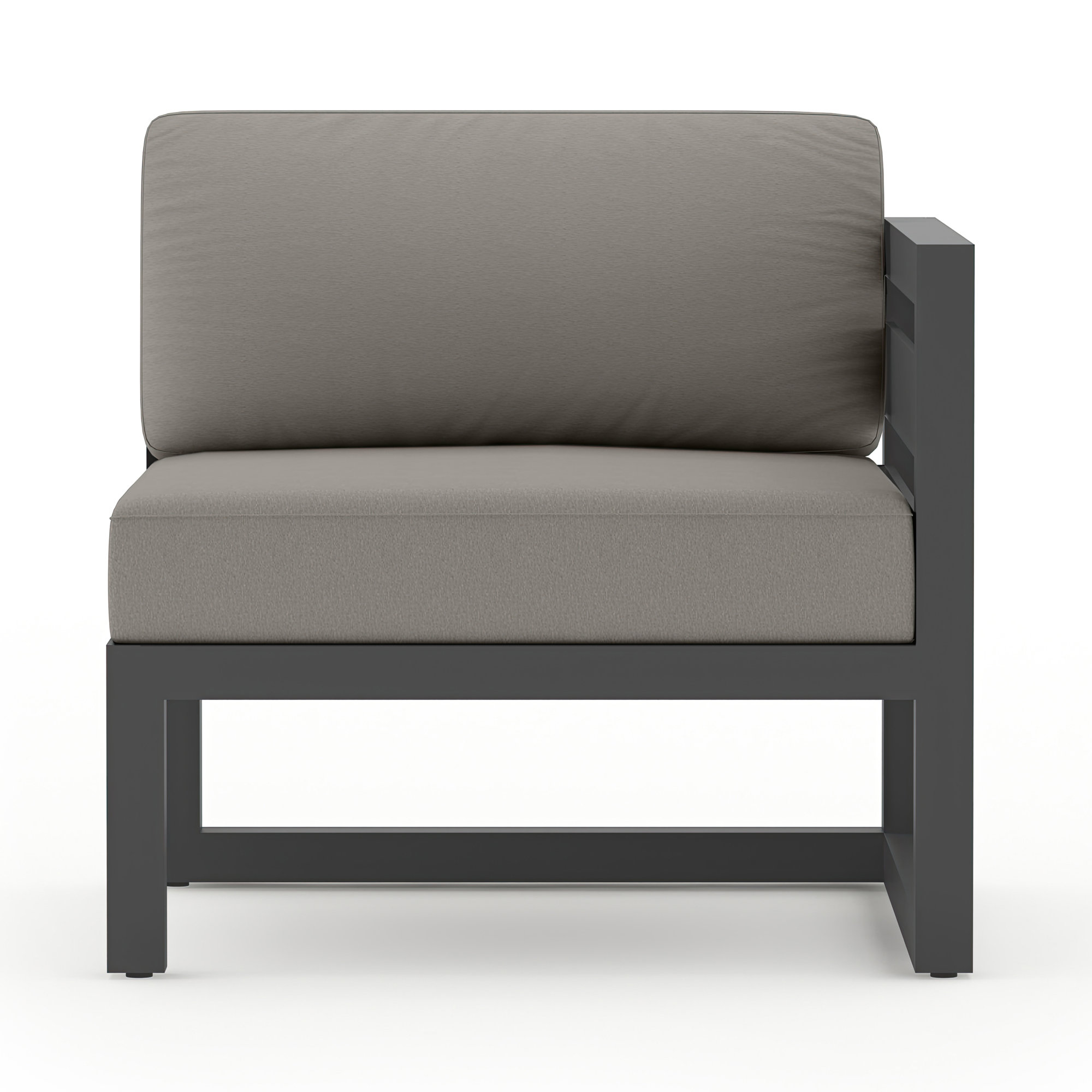 Smith 7 Piece Sectional Seating Group with Sunbrella® Cushions, Slate, Canvas Charcoal