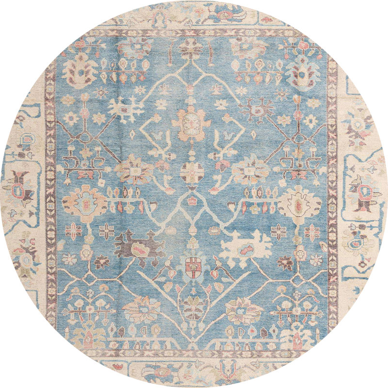 Tapis abstrait moderne 4331, Rond 8 pi