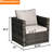 Complete Patio : 2 Person Chair And For Outdoor Patio, 360 Lbs Load, Gray , Cushions, Frame Cushions Garden & Seating, Weather ,-57454750
