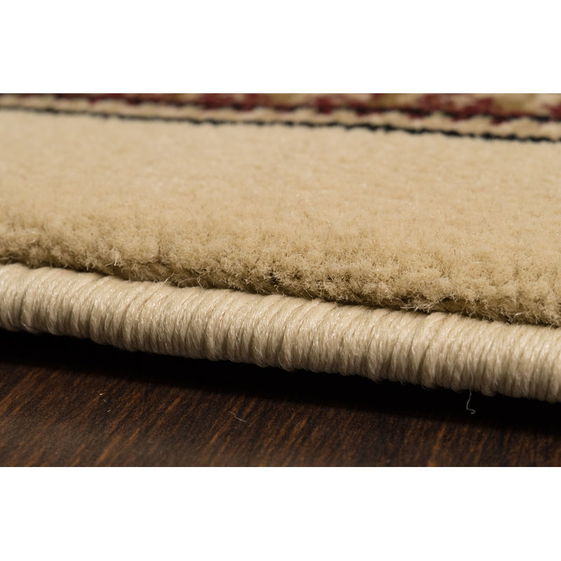 Tapis de zone ivoire oriental Merujhan, Rectangle 7 pi 10 po x 10 pi 10 po