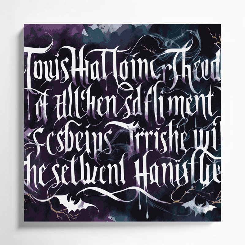 Art d'Halloween sur toile, citations d'Halloween, H 32 po x l 32 po