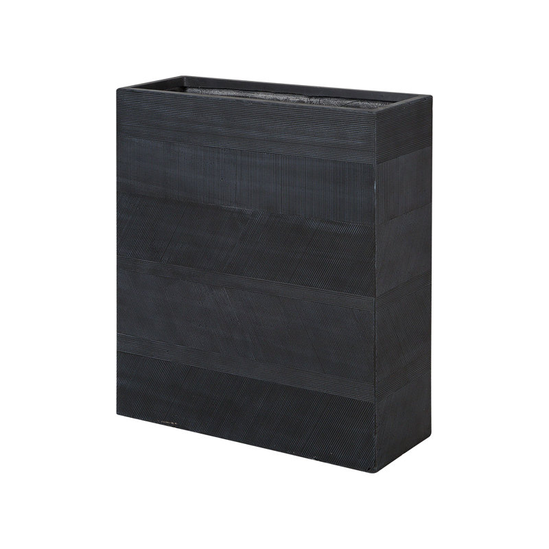 Pratcher Pot Planter, Black, 92cm H x 80cm W x 30cm D