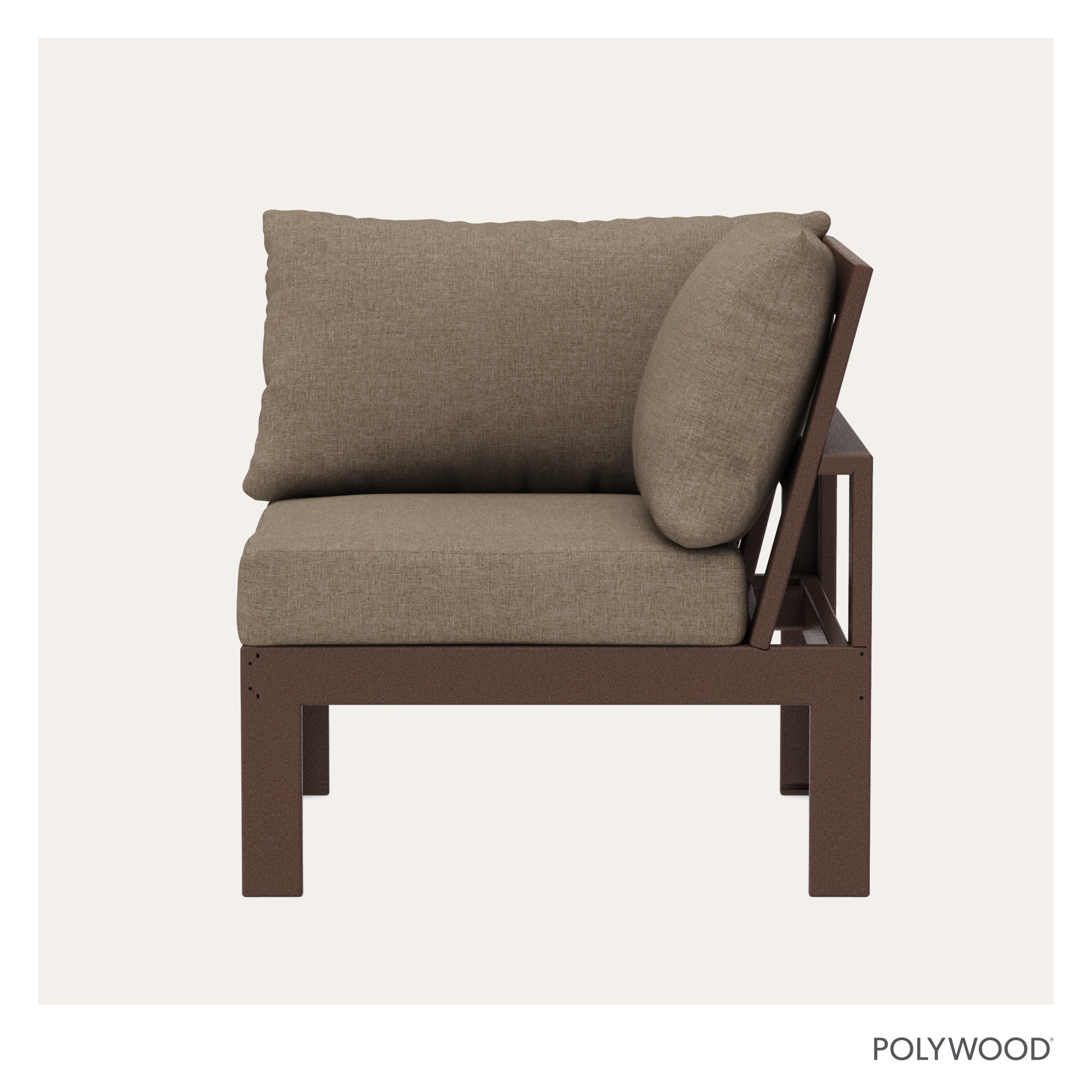 Edge Modular Corner Chair, Mahogany, Spiced Brown Revolution®