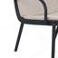 Causeuse d'extérieur en PP Luna, structure noire avec coussin beige Luna-806852122-806852123