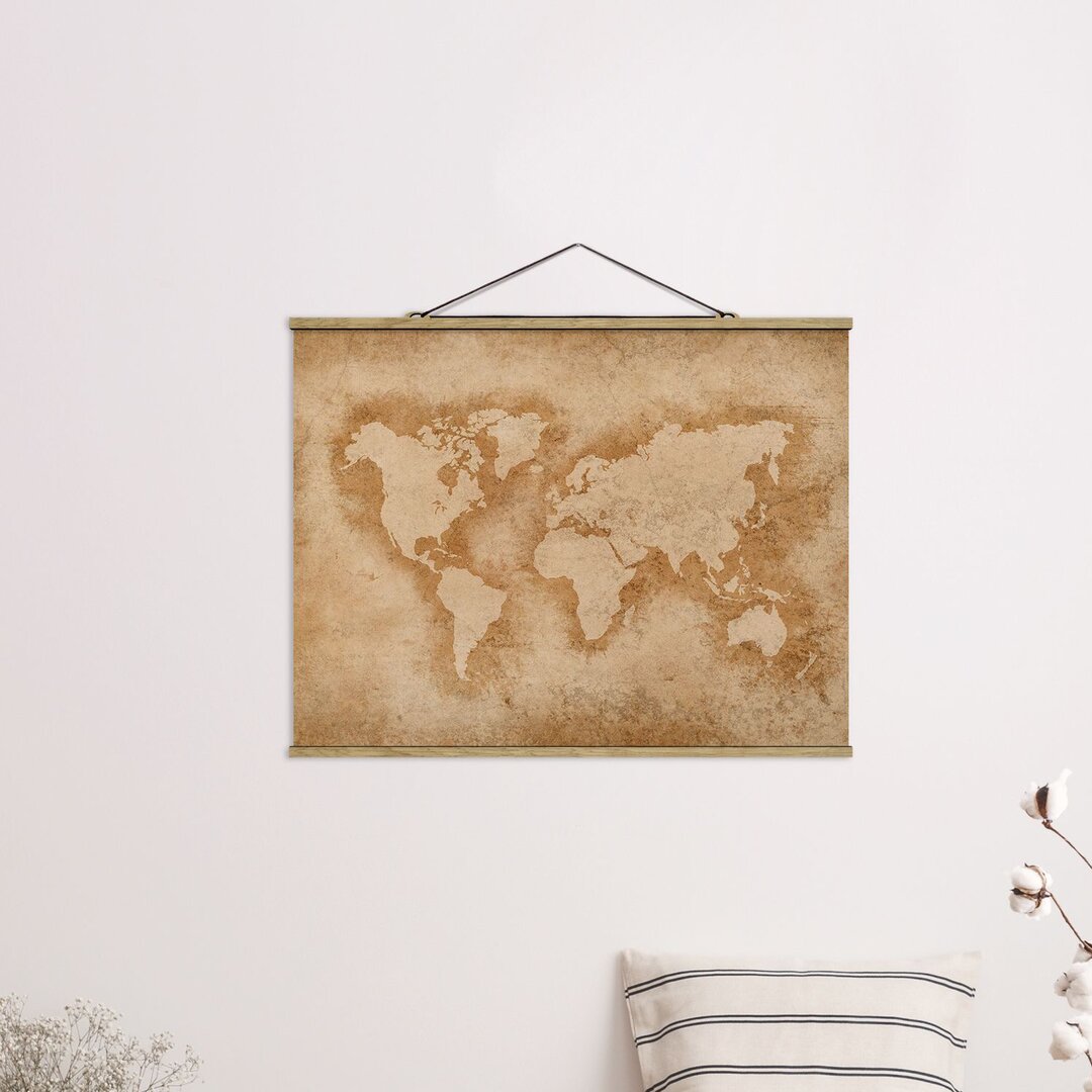 Stoffbild Antique World Map