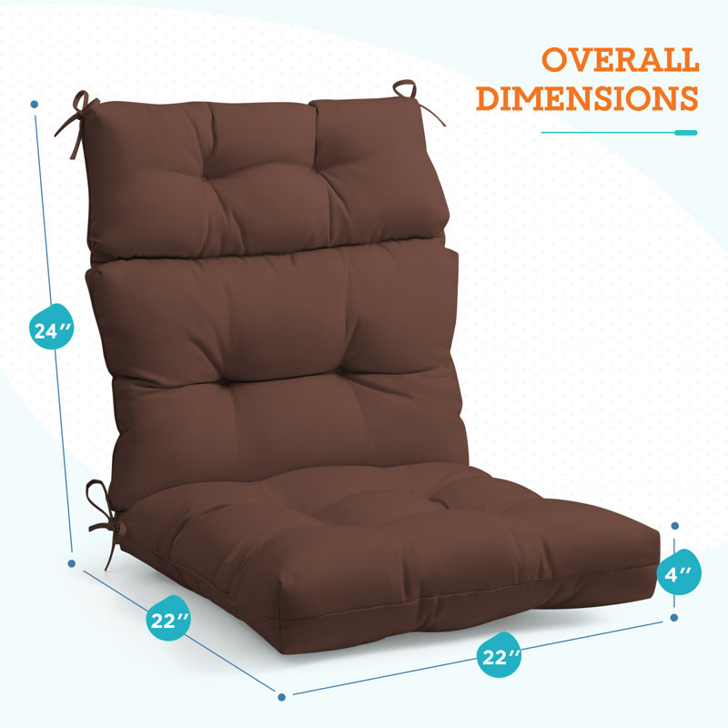 Indoor/Outdoor Seat/Back Cushion, Brown