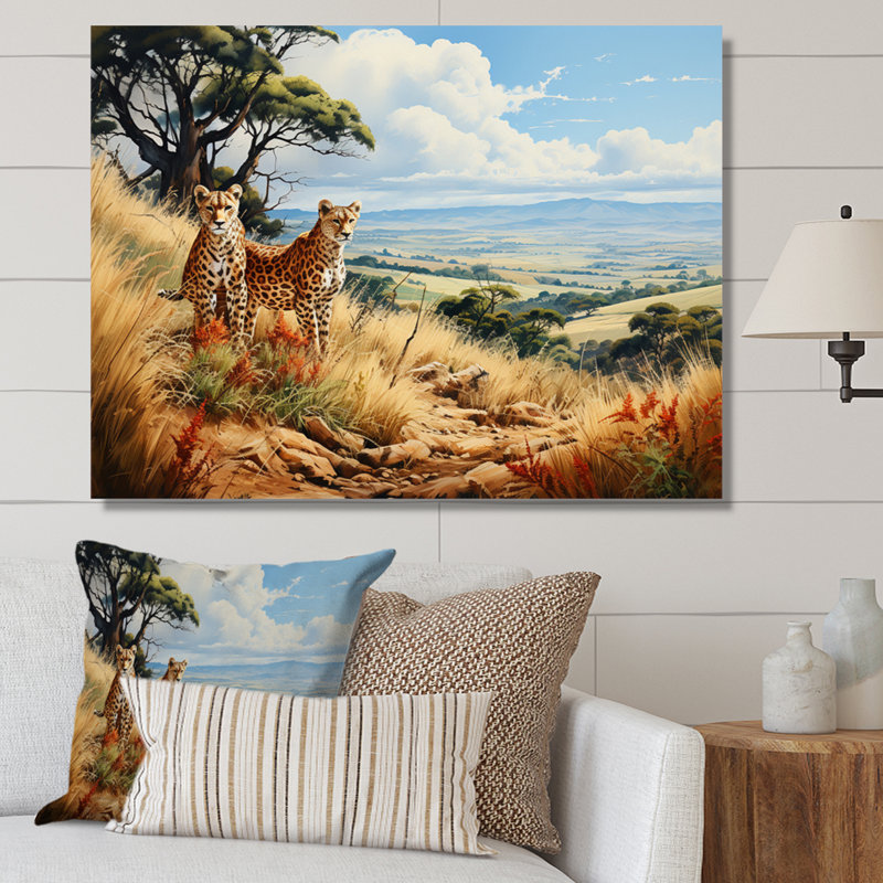 Rift Valley Serenade In Africa II - Animals Wall Art Prints, H 16 po x l 32 po x P 1 po, Toile tendue