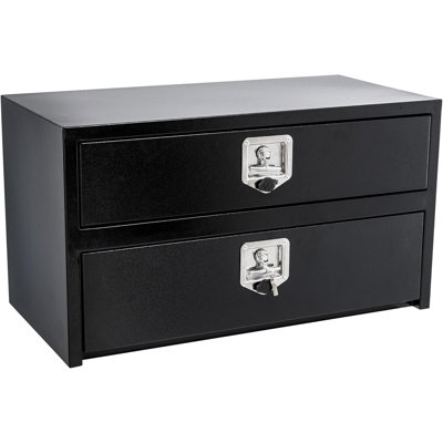 Truck Tool Box,T-Handle Lock Heavy Duty Steel Storage Tool Box, Tool Chest Organizer Lock and Keys, Waterproof Box, Durable, For Pickup, Truck Bed, RV