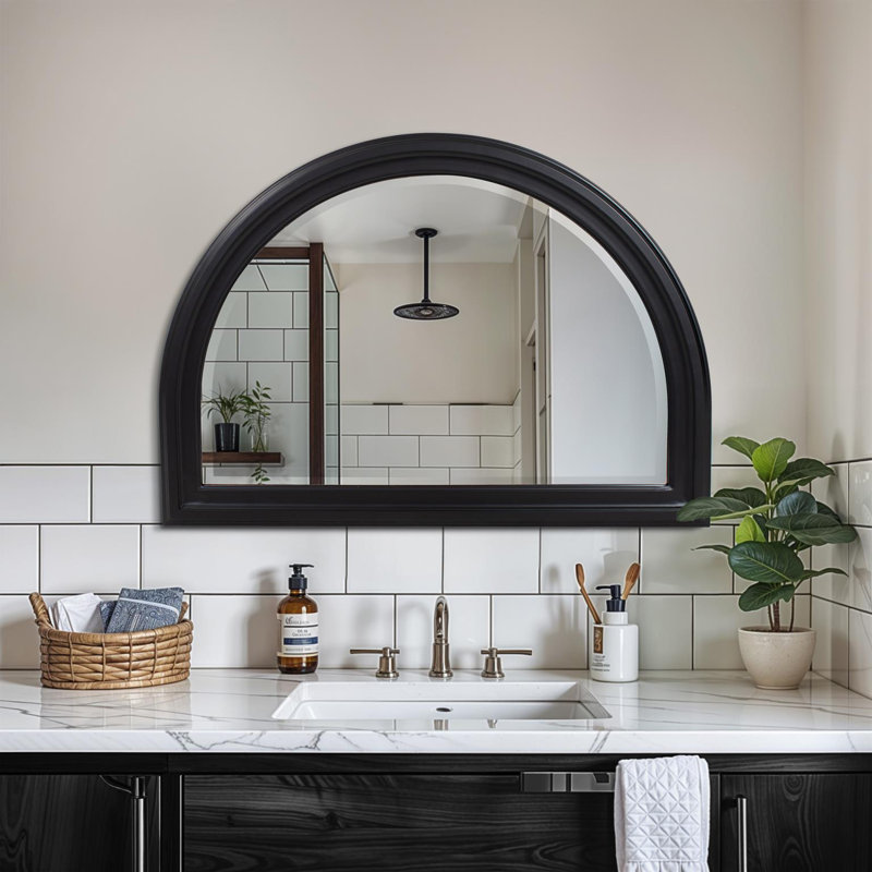 George Arched Mirror, Black